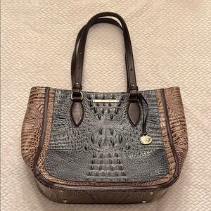 Brahmin Medium Lena Tote Shoulder Bag Mallard Davos